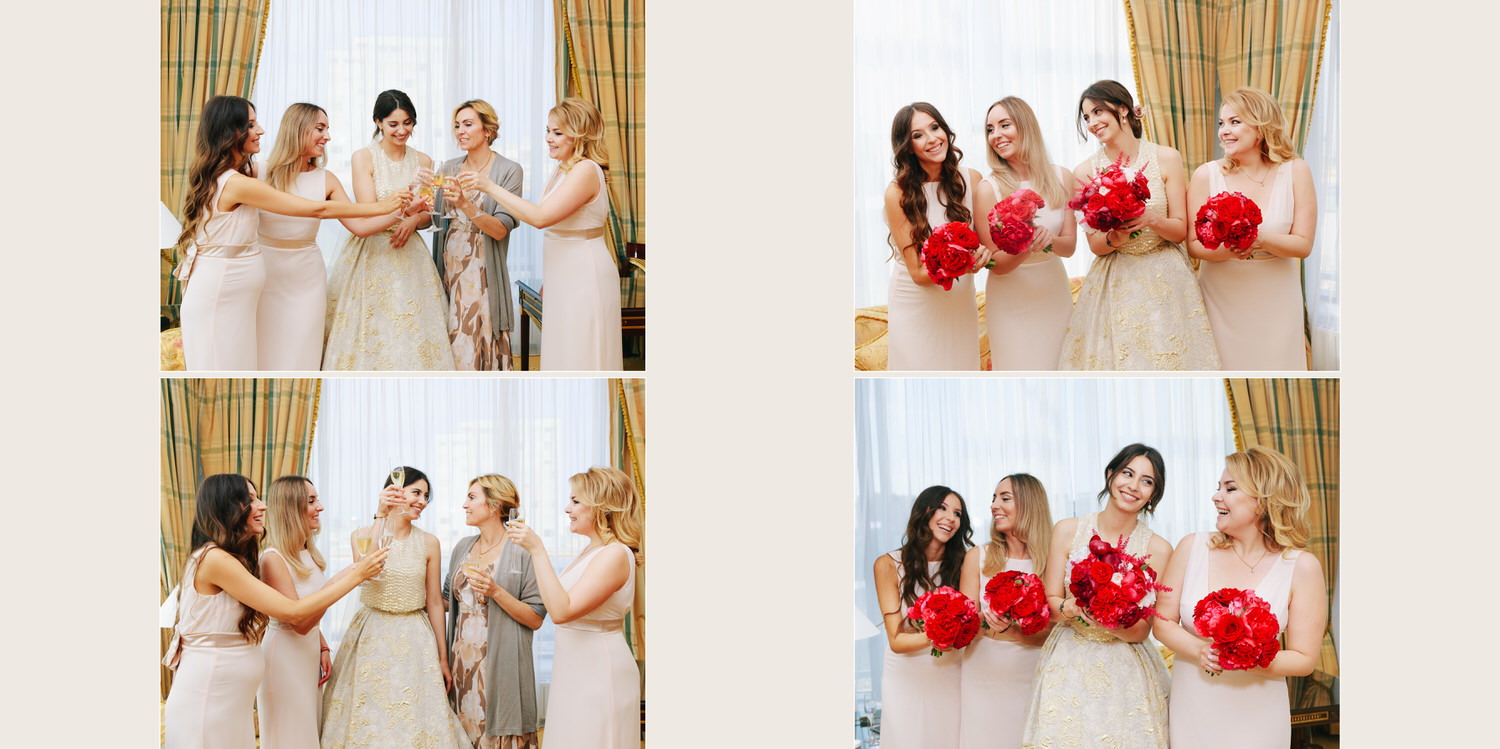 Свадебная церемония на крыше отеля Ритц-Карлтон Ritz Carlton Москва