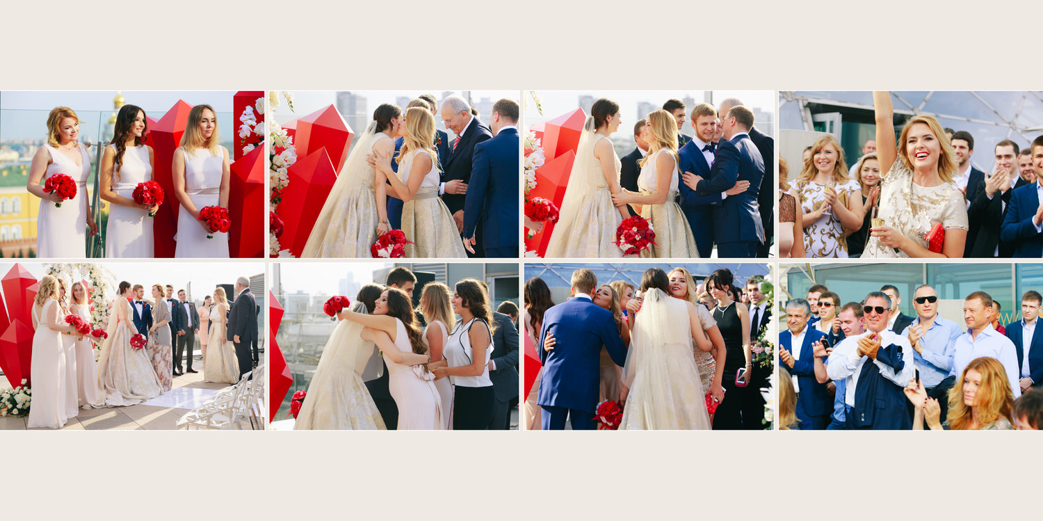 Свадебная церемония на крыше отеля Ритц-Карлтон Ritz Carlton Москва