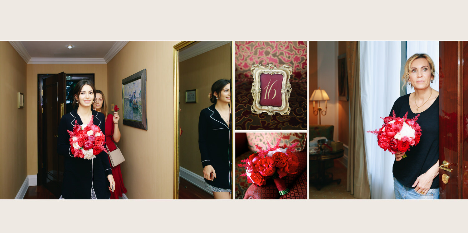 Сборы невесты в номере отеля Ритц-Карлтон Ritz Carlton Москва