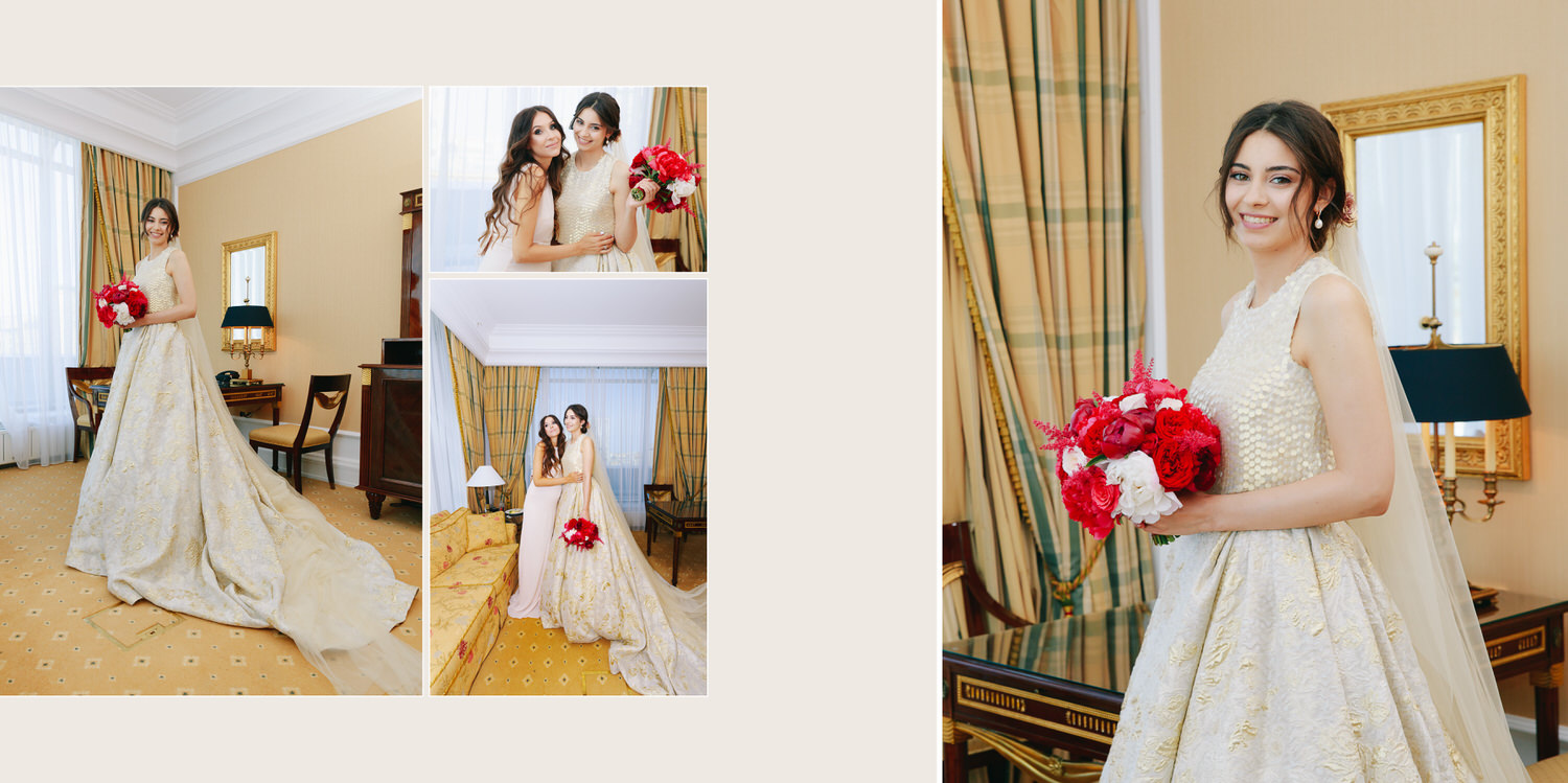 Сборы невесты в номере отеля Ритц-Карлтон Ritz Carlton Москва