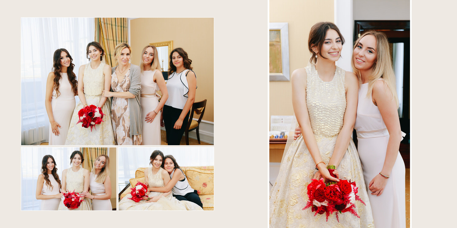 Сборы невесты в номере отеля Ритц-Карлтон Ritz Carlton Москва