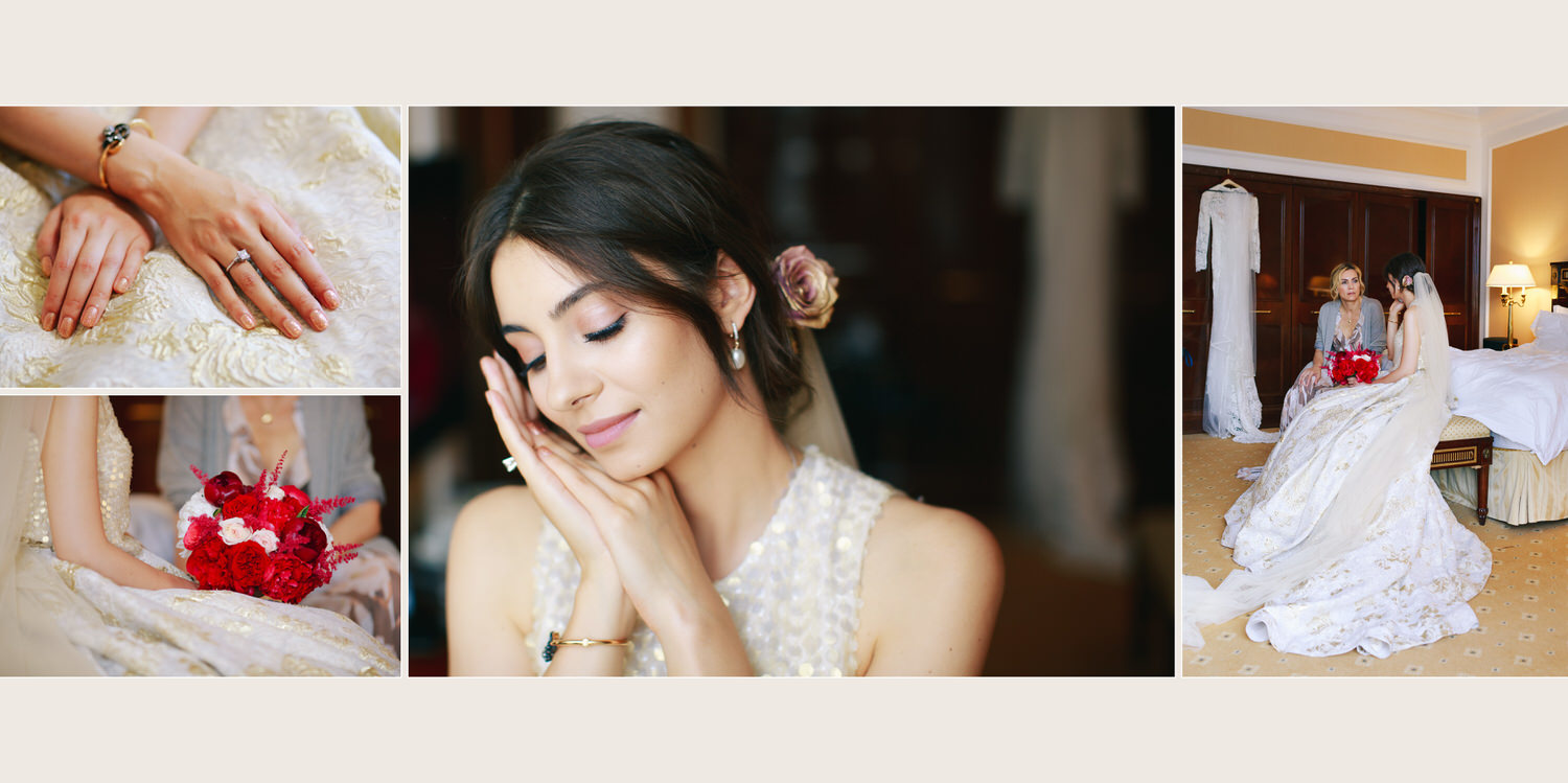 Сборы невесты в номере отеля Ритц-Карлтон Ritz Carlton Москва